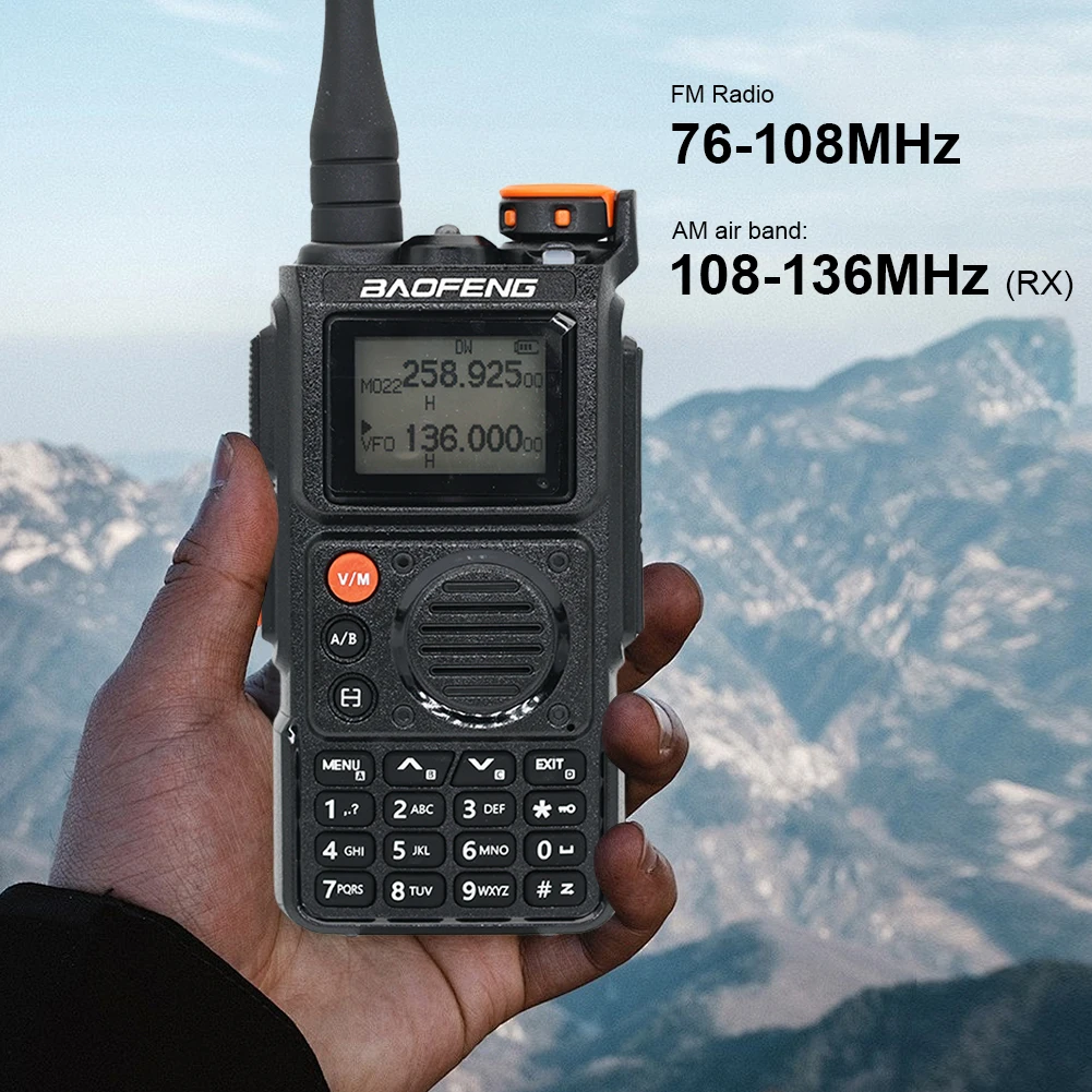 UV-K6 Air Band Walkie Talkie ไร้สายสําเนาความถี่ Multi Band UHF VHF DTMF NOAA Long Rang HAM วิทยุ Dual-Band 2-Way วิทยุ