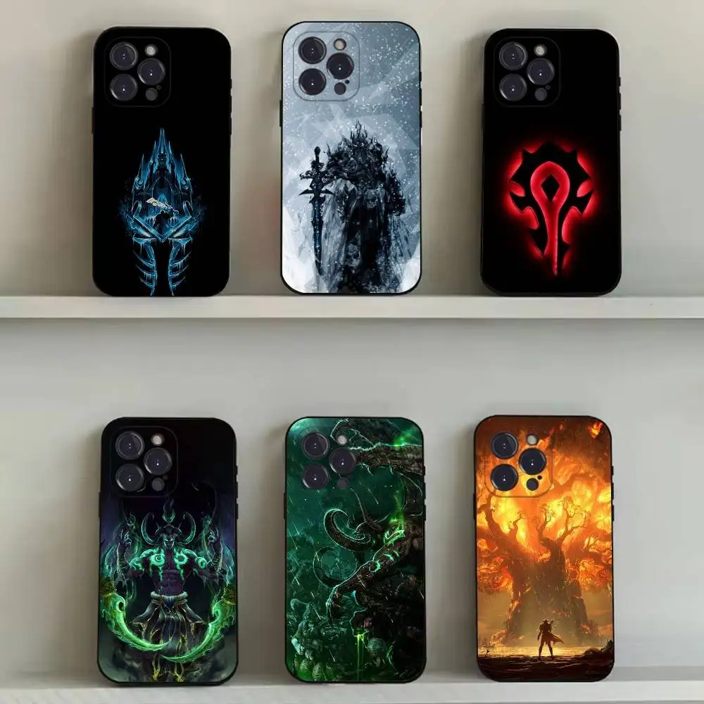 

The World of W-Warcraft Phone Case For iPhone 16,15,14,13,12,11,Pro,Max,Plus,X,XS,SE4,E,Mini,Soft Black Case