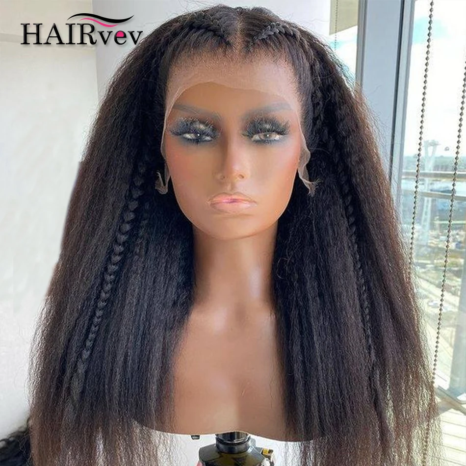

13x4 Transparent Lace Frontal Wig Human Hair Kinky Straight 4x4 Lace Closure Wig 100% Brazilian Human Hair Wigs For Women Sale