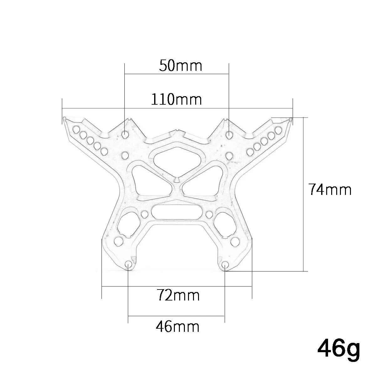 Front/Rear Shock Tower 1/10 1/8 Aluminium #AR330220 #AR330222 for RC Car ARRMA KRATON 6S/TALION/OUTCAST/NOTORIOUS Accessories