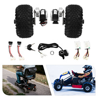 250W/24V 36V/350W Motor Drive Air Wheel Conversion Kit, 10Inch Double Wheel Set with Reverse Gear Switch and Thumb Throttle