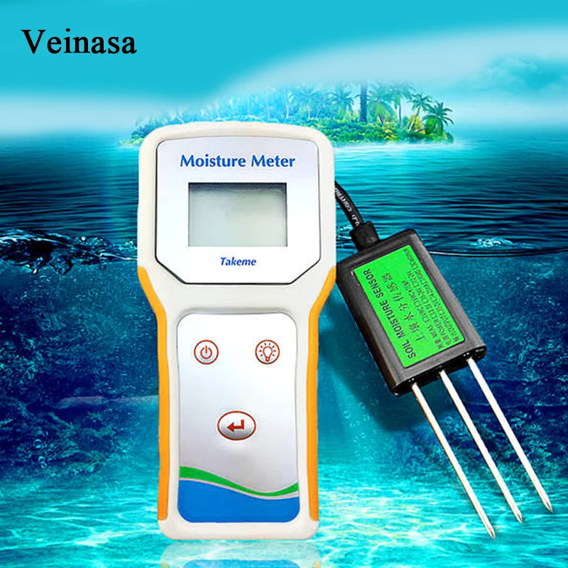 Takeme10ec 3-in-1 Digital Portable Soil Meter & Agricultural Soil Moisture Temperature EC Sensor High Accuracy