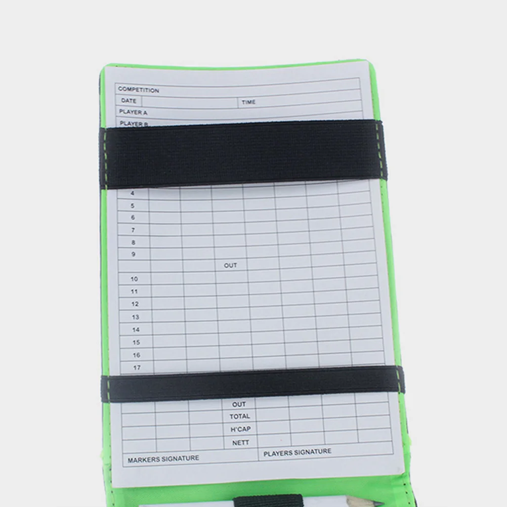 

1Set Golf Scorebook Portable Waterproof Sturdy Material Design Easy Use Lightweight Compact Size Golfing Record
