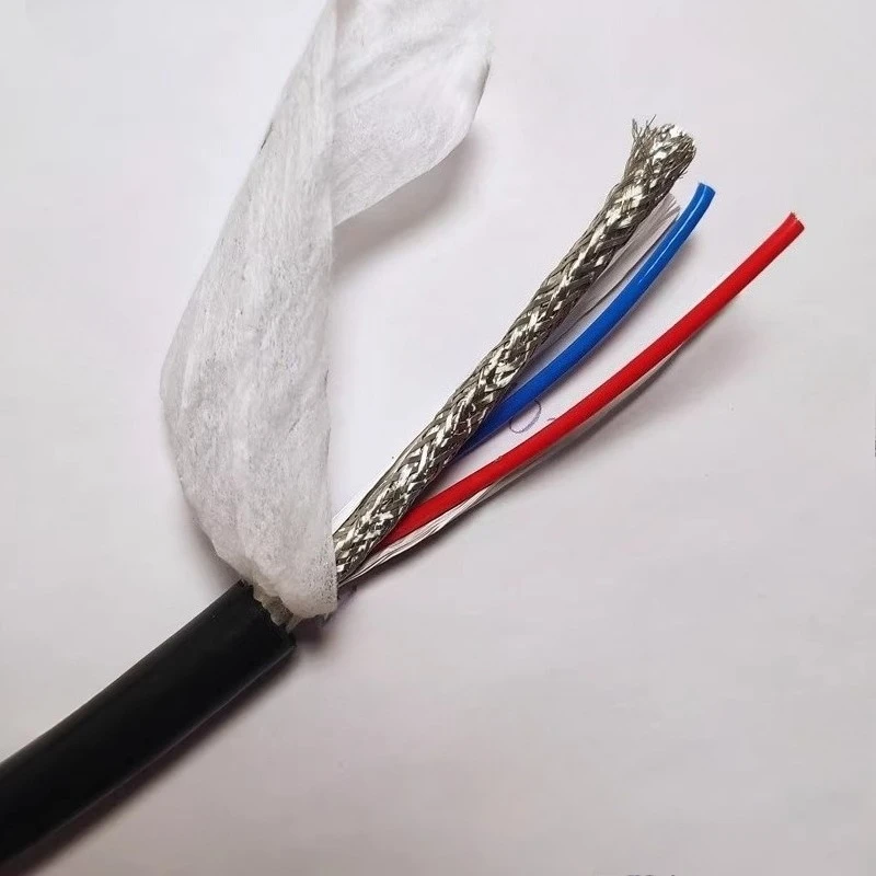 Silicone rubber  high temperature resistant shielded cable 2x1.5 power cord network cable/signal cable
