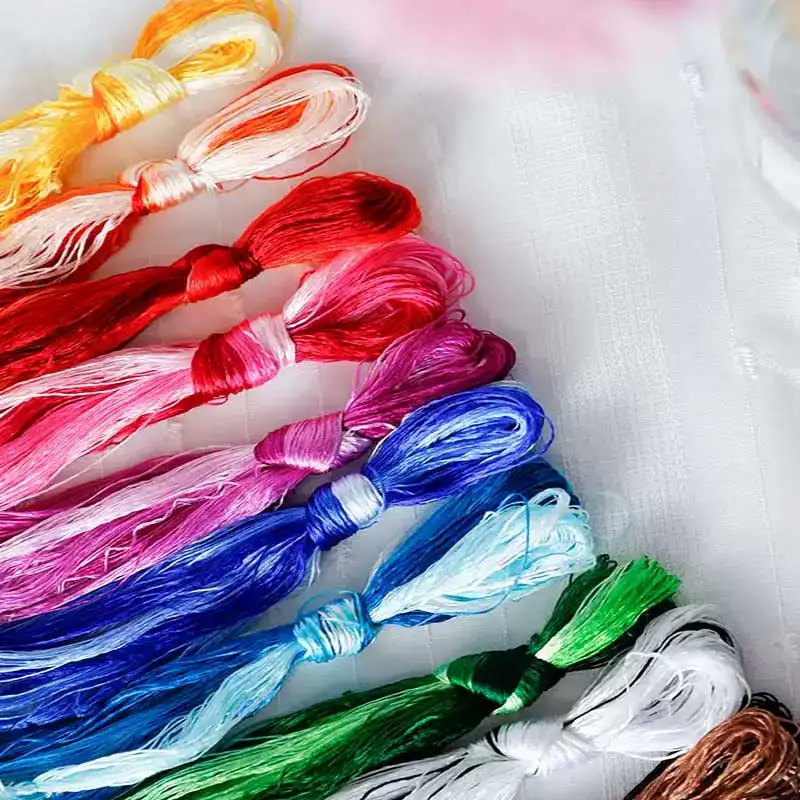 High Quality 30/50/100/500 skeins silk embroidery Suzhou embroidery thread Silk Floss Handmade Embroidery cross stitch Threads