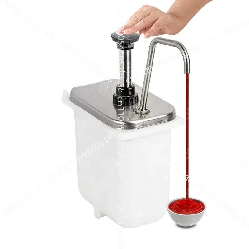 Stainless Steel Condiment Dispensing Desktop Condiment Pump Kit Catering Buffet Party Multifunctional Hand Pressed Jam Pump