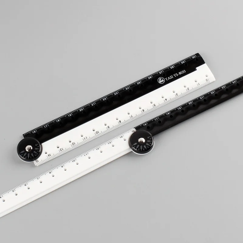 Folding Ruler, Multifunctional 180-Degree Rotating Drafting Ruler, a Measuring Tool for Students And Teachers