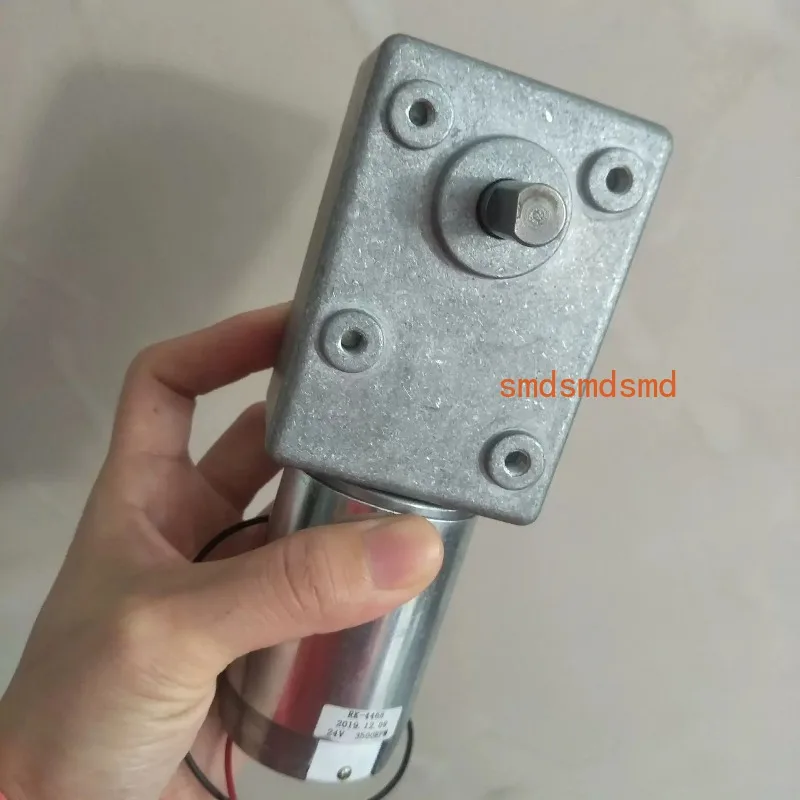 600JSX-4468 7144 Square Turbo-Worm Gear Reduce Box Self-Lock 12V 24V Motor High Torque Speed 1/5/10/15/30/60/100RPM Single Shaft