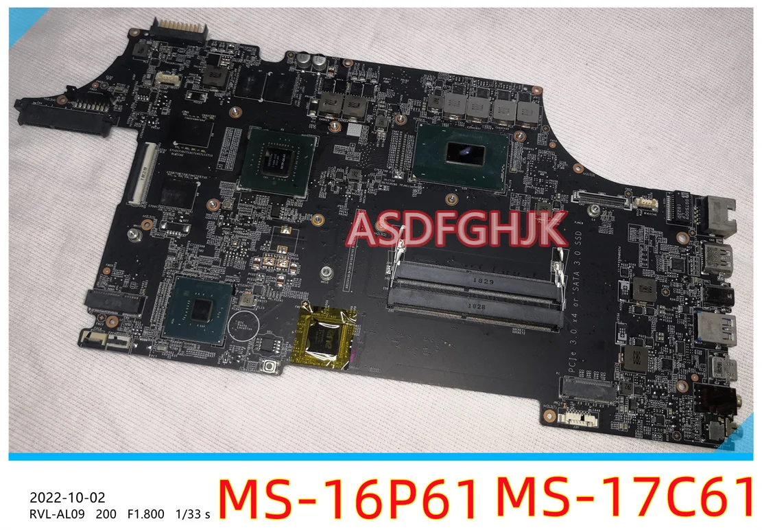 

Оригинальная деталь для MSI MS-16P61 GL73 GL63 GP63 GP73 GE73 GE63 Материнская плата ноутбука с фотоэлементами и GTX1050M