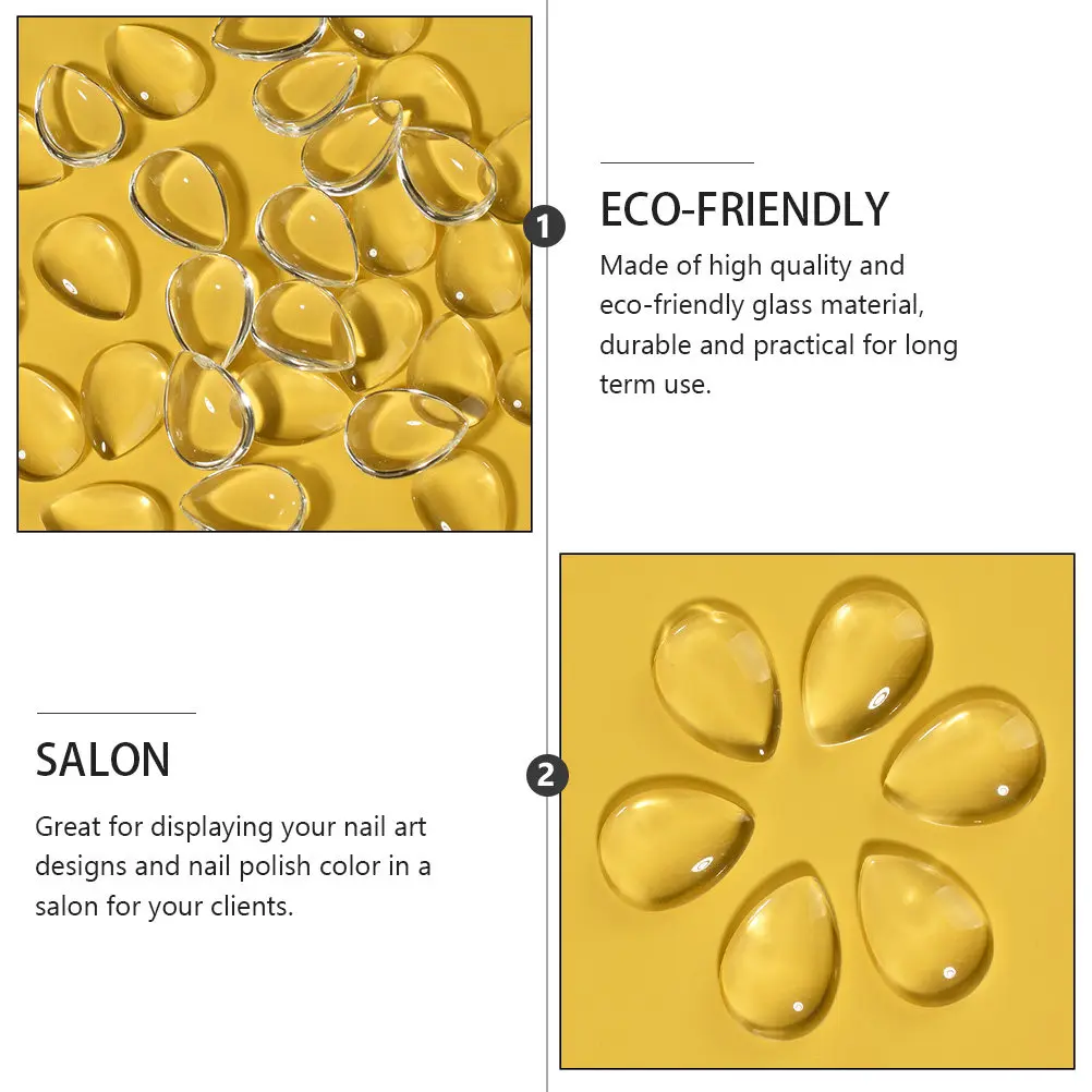 

100Pcs Nail Color Display Racks Glass Boards Double-Sided Clear Nail Polish Chart Salon Tool Manicure Tool Polish Board Display