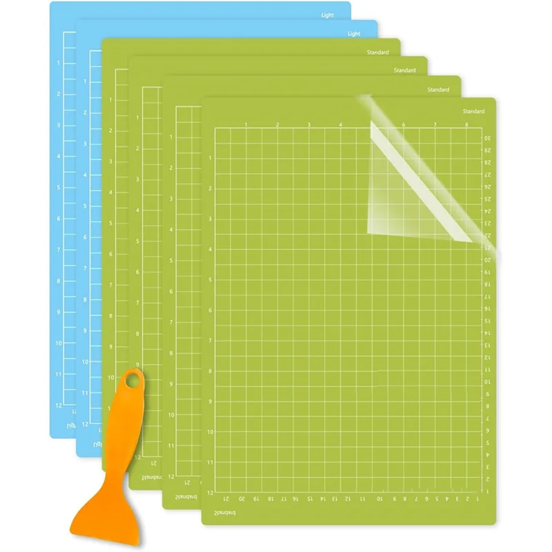 

AT44-многоразовый коврик для резки с липкой рукояткой, 6 шт., 8,5X12 в легкой и стандартной толщине для поделок, одеял, совместимый коврик для резки крикета