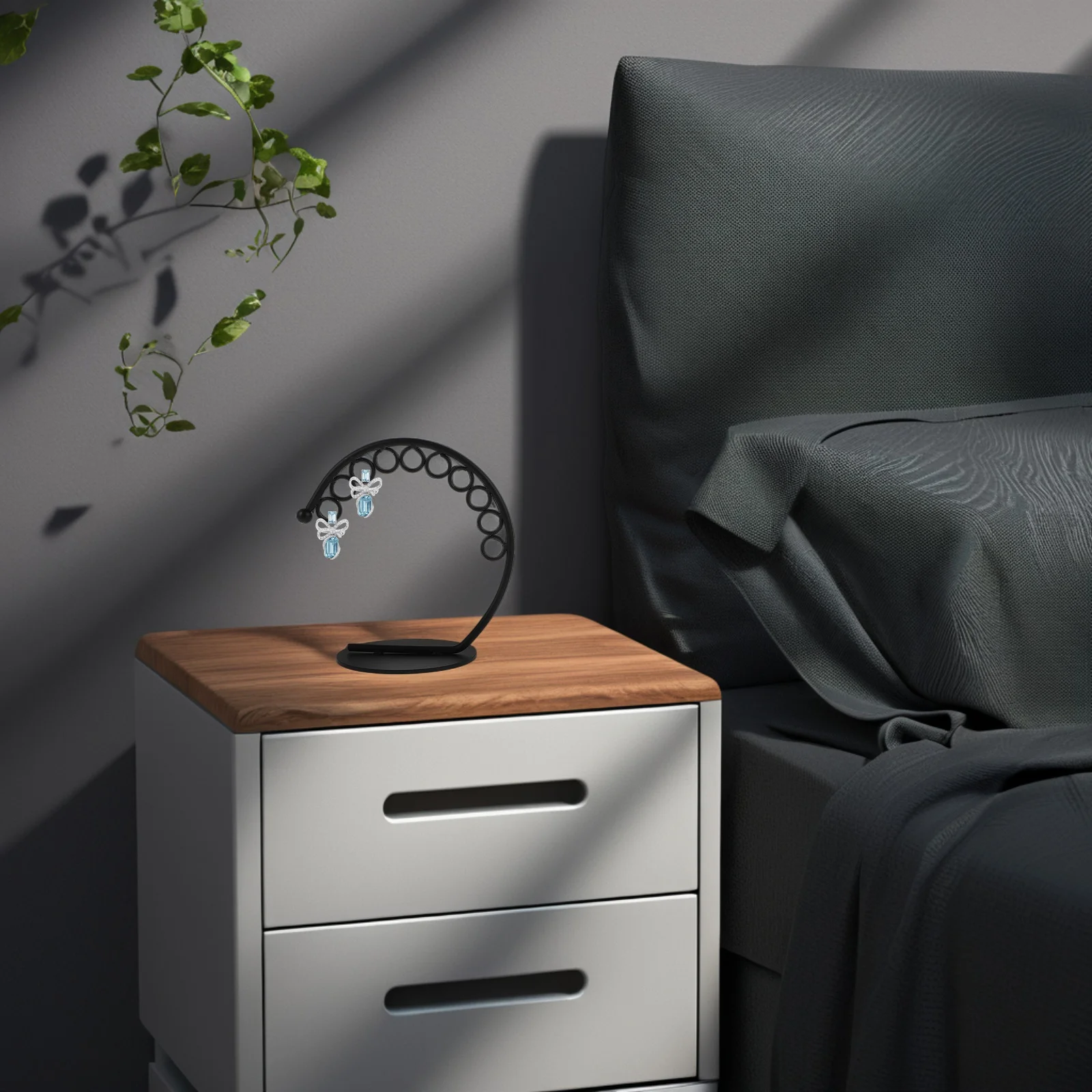 

1Set Ear Studs Display Earrings Holder Metal Rack Organizer Jewelry Storage Stand for Women Girls Vanity Use Earring Holder Rack