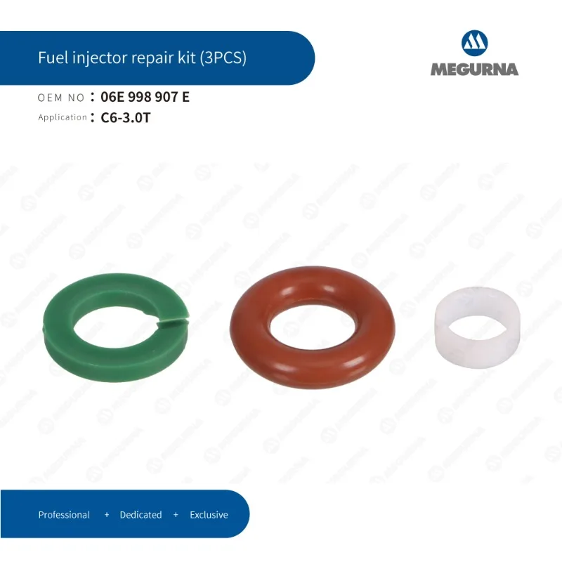 06E998907E 3pcs Fuel Injector O-ring Seals Repair Kits For 3.0T AUDI A4 B8 A5 A6 C6 C7 A7 A8 Q5 Q7 R8 VW TOUAREG Porsche cayenne