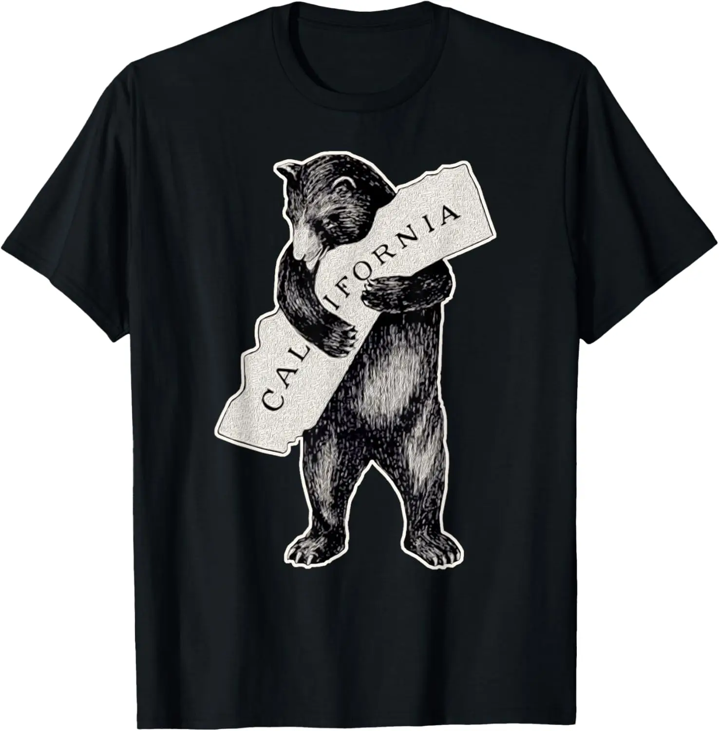 California Love TShirt Art-Retro Cali Bear Hug Californië T-shirt