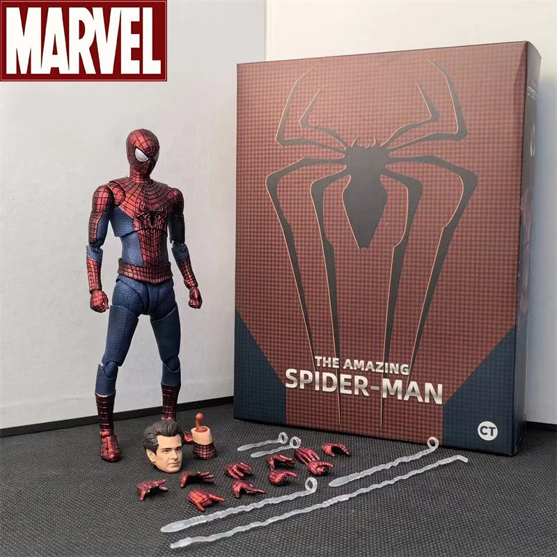 Shf Garfield Spider Man Action Figure Toys Ct Version High Quality Spiderman 2099 Movable Statue Model Doll Figurine Child Gifts