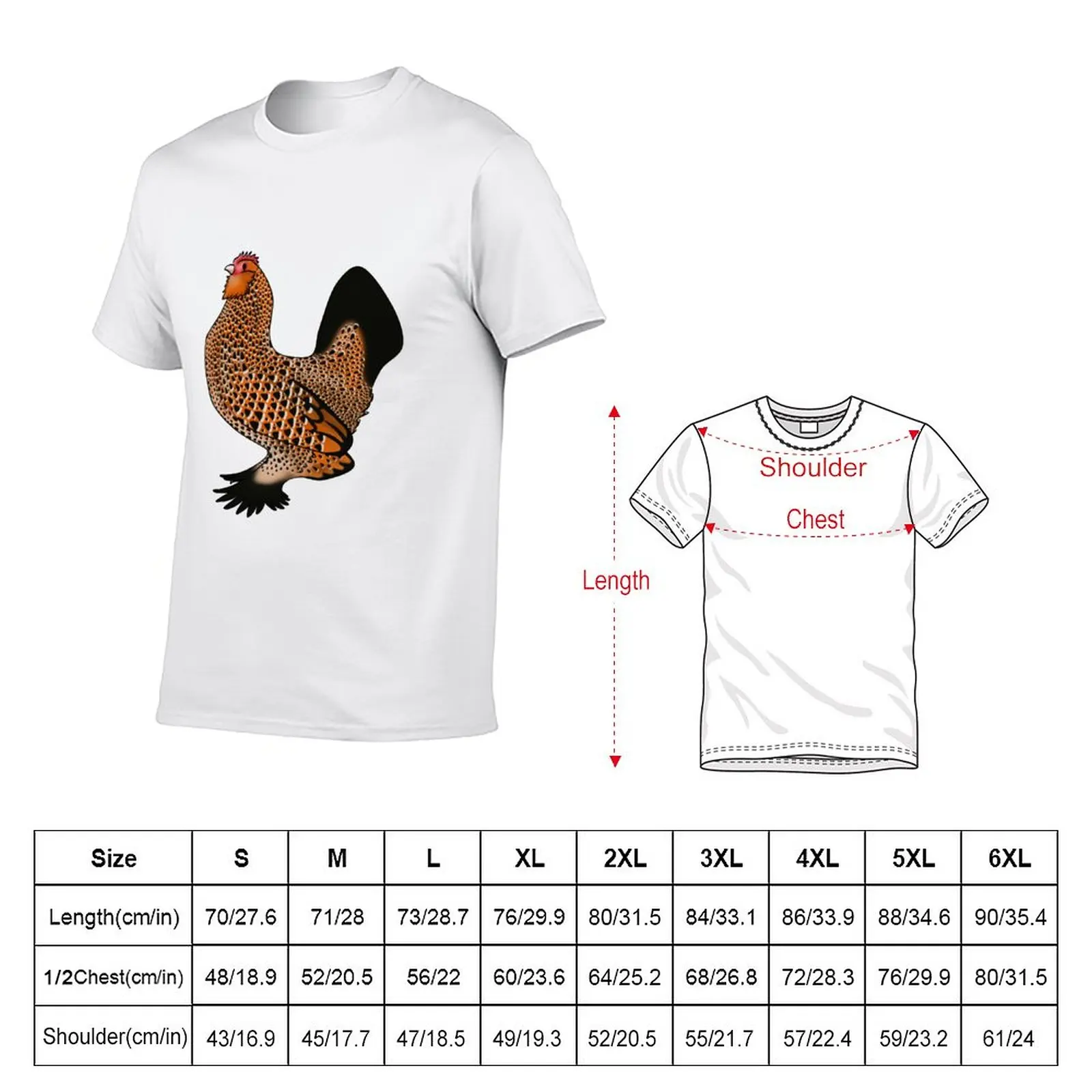 New Mille Fleur Belgian D’Uccle Hen T-Shirt quick drying shirt T-shirt for a boy T-shirt short mens white t shirts