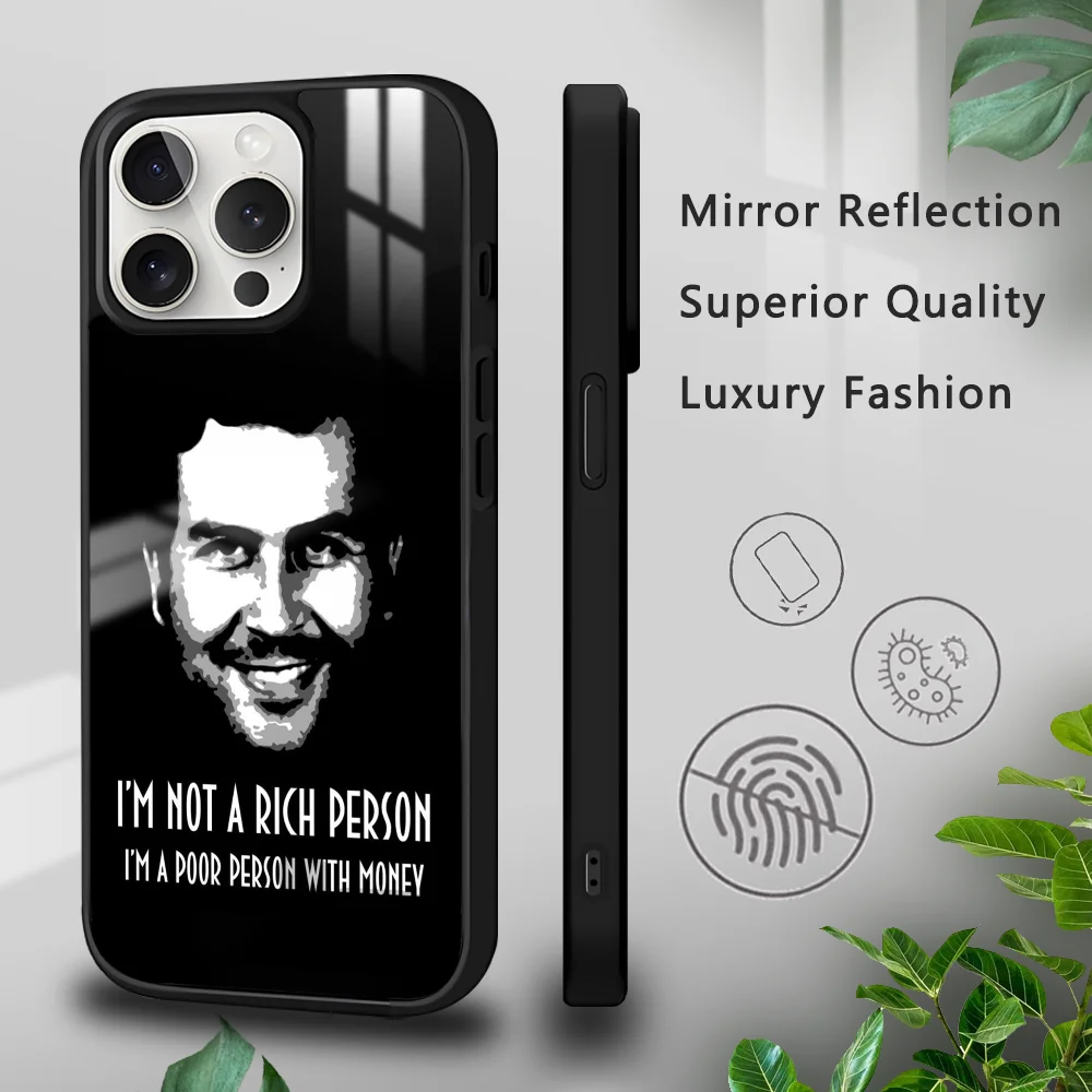 Pablo E-Escobar C-Colombia Phone Case For iPhone 16 15 14 13 12 11 Pro Xs Max Mini Plus Celulares Hard Funda