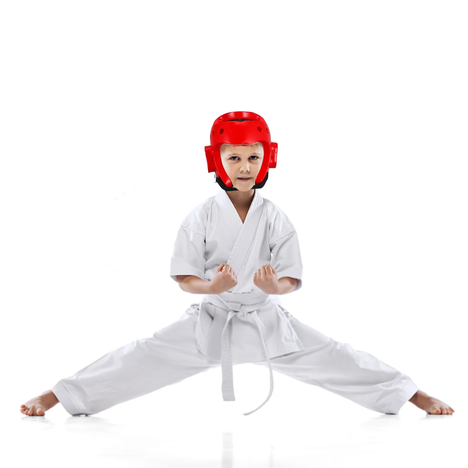 

Kids Sparring Headgear Eva Taekwondo Size M Red Breathable Shock Absorbent Protective Headgear for Boxing Kickboxing Mma