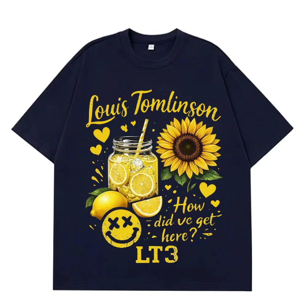 Singer Louis Tomlinson How Did I Get Here Tour 2026 Print TShirt Men Women Fashion T-shirt Cotton Vintage Loose T-shirs Fan Gift