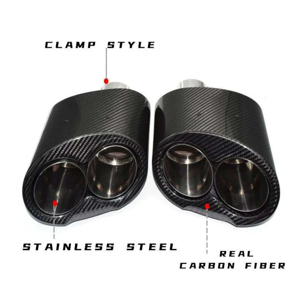 Carbon Fiber Muffler RS3 Exhaust For Audi RS4 RS6 Carbon Exhaust Tip RS7 RS8 A3 A4 A5 A6 A7 A8 Dual Muffler Tip Exhaust Rs5