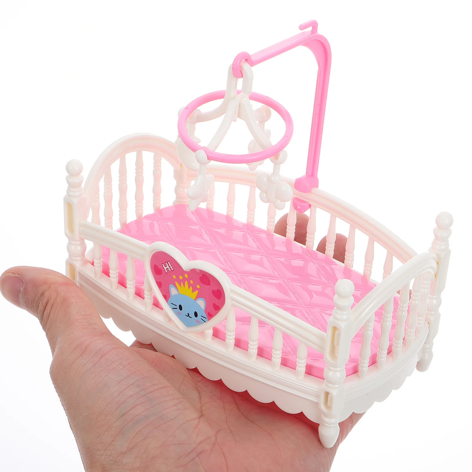 Baby Toys House Crib Bunk Beds Accessories DIY Handmade Miniature Ornament White Clearance Dollhouse Furniture Cradle