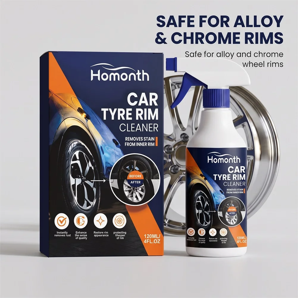 Car Wheel Cleaner Spray Multipurpose Wheel Hub Renewal Agents Multipurpose Acuto-Chassis Derusting Liquid Car Supplies 1/2/3PCS