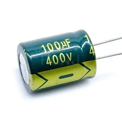 2-5PCS 400V 100uf 18*25 20% aluminum electrolytic capacitor 100000NF 100uf 400V 100mf