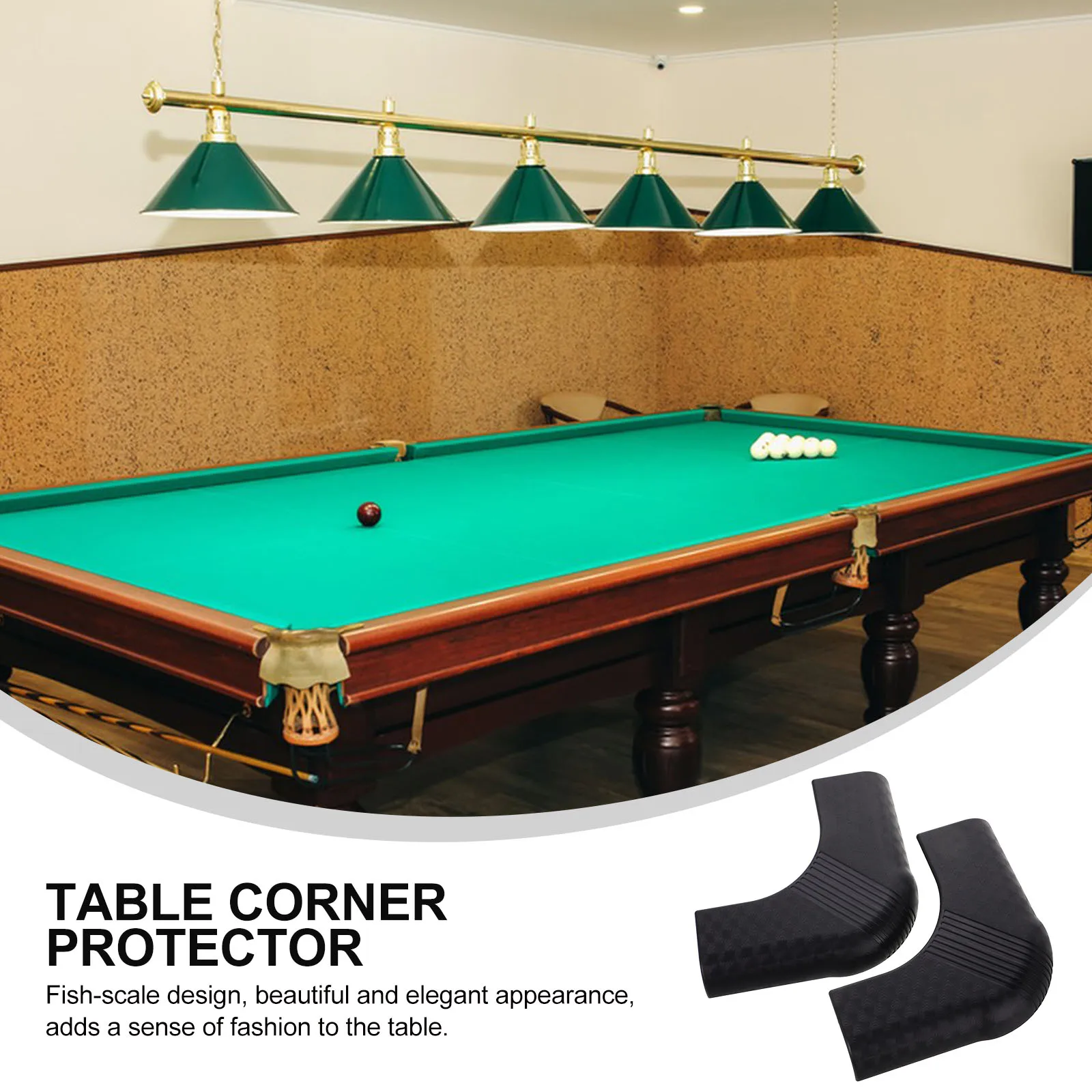 

2pcs Table Guard Durable Nylon Protectors Enhanced Safety Stylish Design Easy Installation Compatible With Various Pool Tables