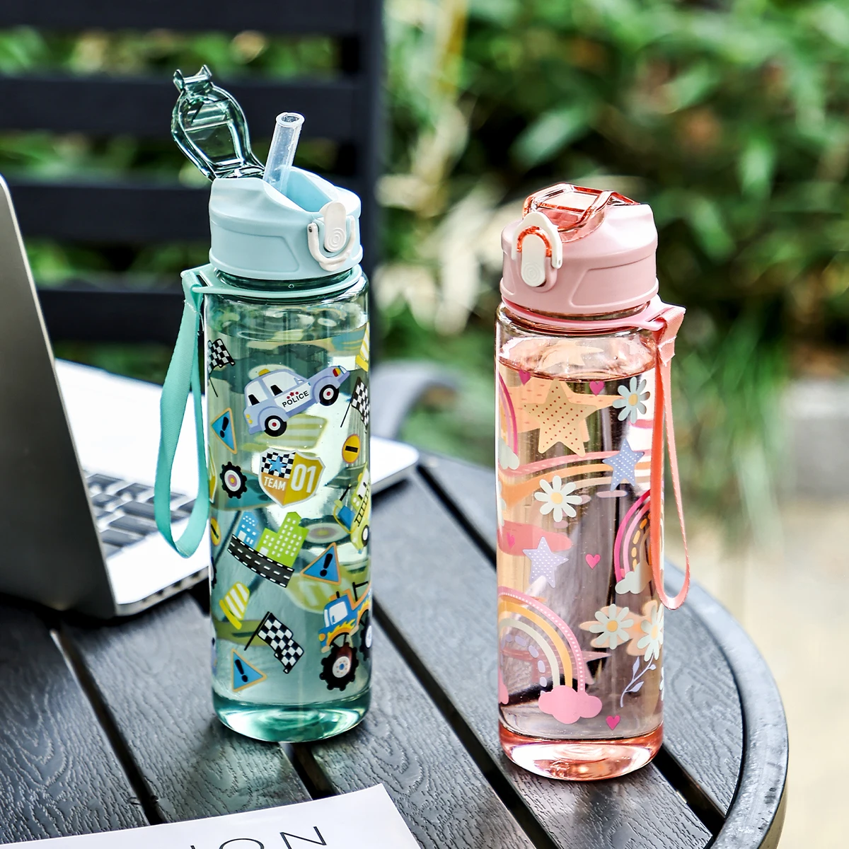 A 750ml Large-Capacity Dinosaur Straw Cup, Cute and Portable, Suitable for Outdoor Activities, Camping, Mountaineering, and Cycling - view 3
