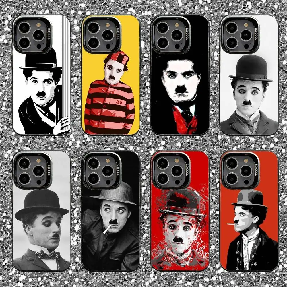 

Charlie C-Chaplin Phone Case For iPhone 16,15,14,13,12,11,Pro,XS,Max,Plus,Mini,SE Black Candy Matte Shockproof Cover