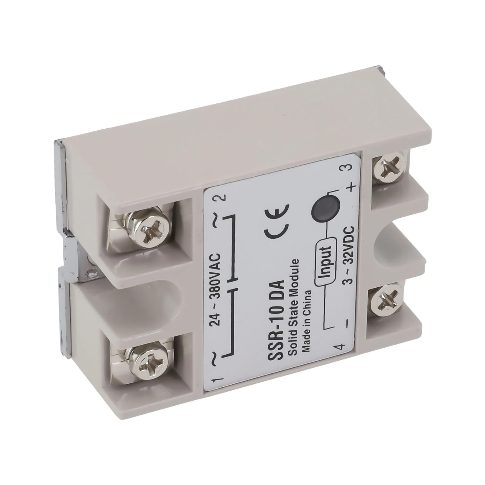 Single-phase 10DA Solid State Relay 10A 3-32V DC to 24-380V AC Relay for Efficient Switching of High Power AC Loads