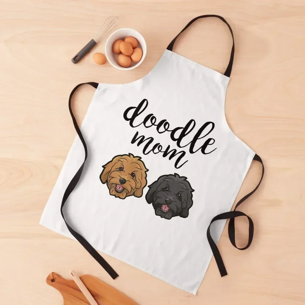 

Doodle Mom Apron Cute Kitchen Accessories Home Utensils waiter barber men Apron