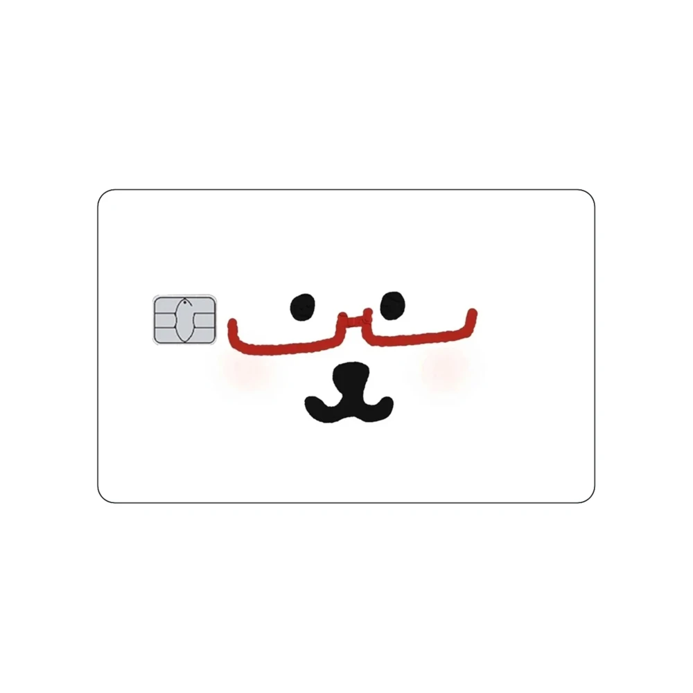 Autocollants mats en peau de carte de crédit de dessin animé MOGUMOGU blague ours pour carte bancaire VISA cartes principales JCB et autres cartes magnétiques IC