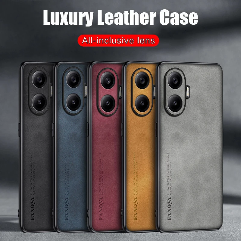 Case for Xiaomi Redmi Turbo 4 Pro Protect Lens Lambskin Leather Shell Coque for Turbo4 3 Cover TPU Soft Bumper Shockproof Funda
