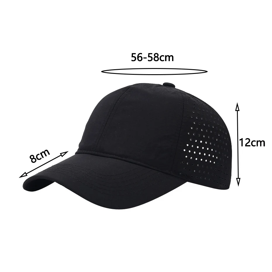 Men\'s Mesh Baseball Cap Summer Breathable Golf Caps Dad Hats Outdoor Women Camping Fishing Hats Bone Gorras Snapback Trucker Cap