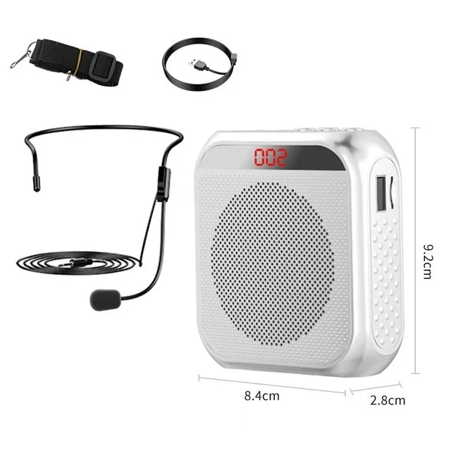 Hoofdgedragen microfoon Luidspreker Stemversterker Recorder Microfoon Luidspreker Audio Mini Bekabelde Mikrofon Mike Sound Battery Kit Headset