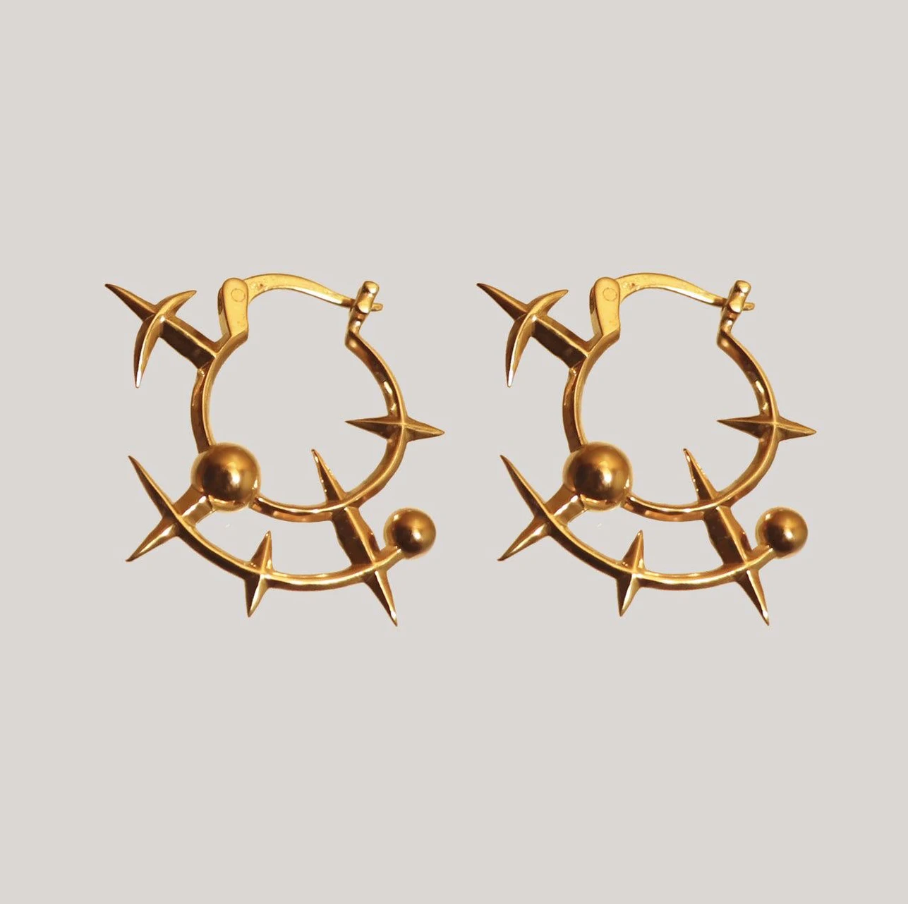 Fashion Zinc Alloy Hollow Thorn Earrings for Women Punk Gothic Ear Clips Vintage Retro Statemen