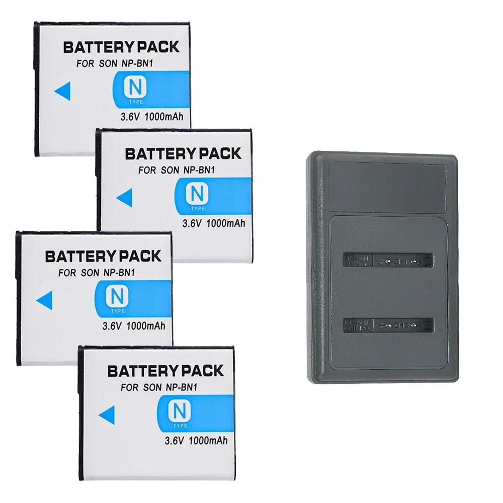 NP-BN1 1000mAh 3.6V Battery for Sony DSC-W DSC-WX DSC-TX DSC-QX DSC-T Series W380 W350 W390 TX7 TX9C TX100 W520 T110