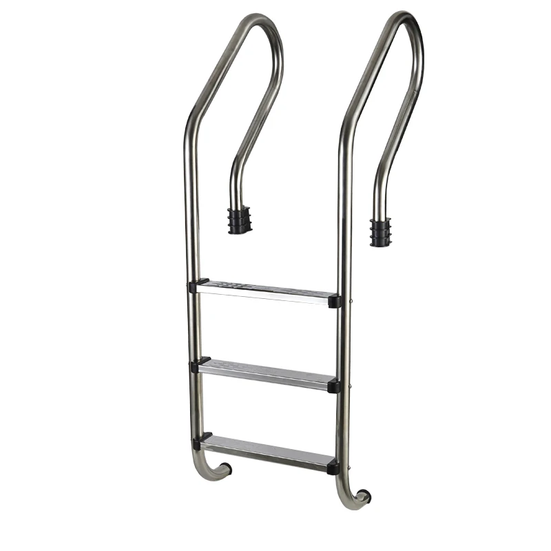 سلم حمام سباحة من الفولاذ المقاوم للصدأ الفاخر لعام 2026 مع ملحق درابزين لحمامات السباحة الخارجية #4