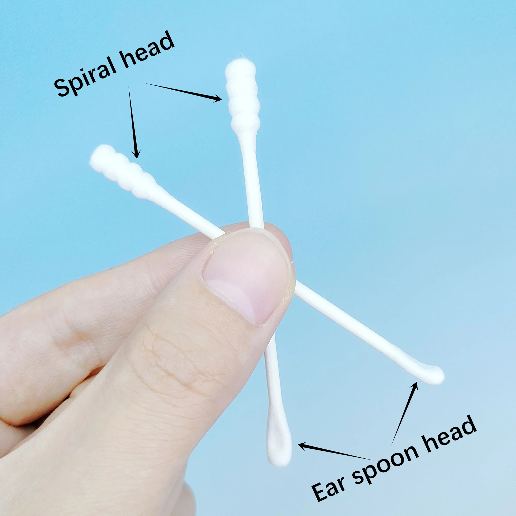 400 قطعة من مسحات القطن البيضاء ذات الطابع النحلي الأصفر ذات الأطراف المزدوجة عنصر النحل الإبداعي أعواد قطنية حلزونية