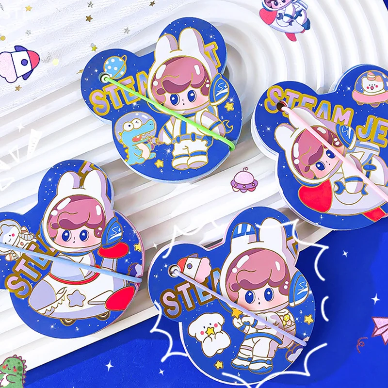 65Sheets Cute Special-shaped Sticky Notes Weekly Planner Sticky Notes Loose-Leaf Study Office Notepads Kids Mini Notebooks