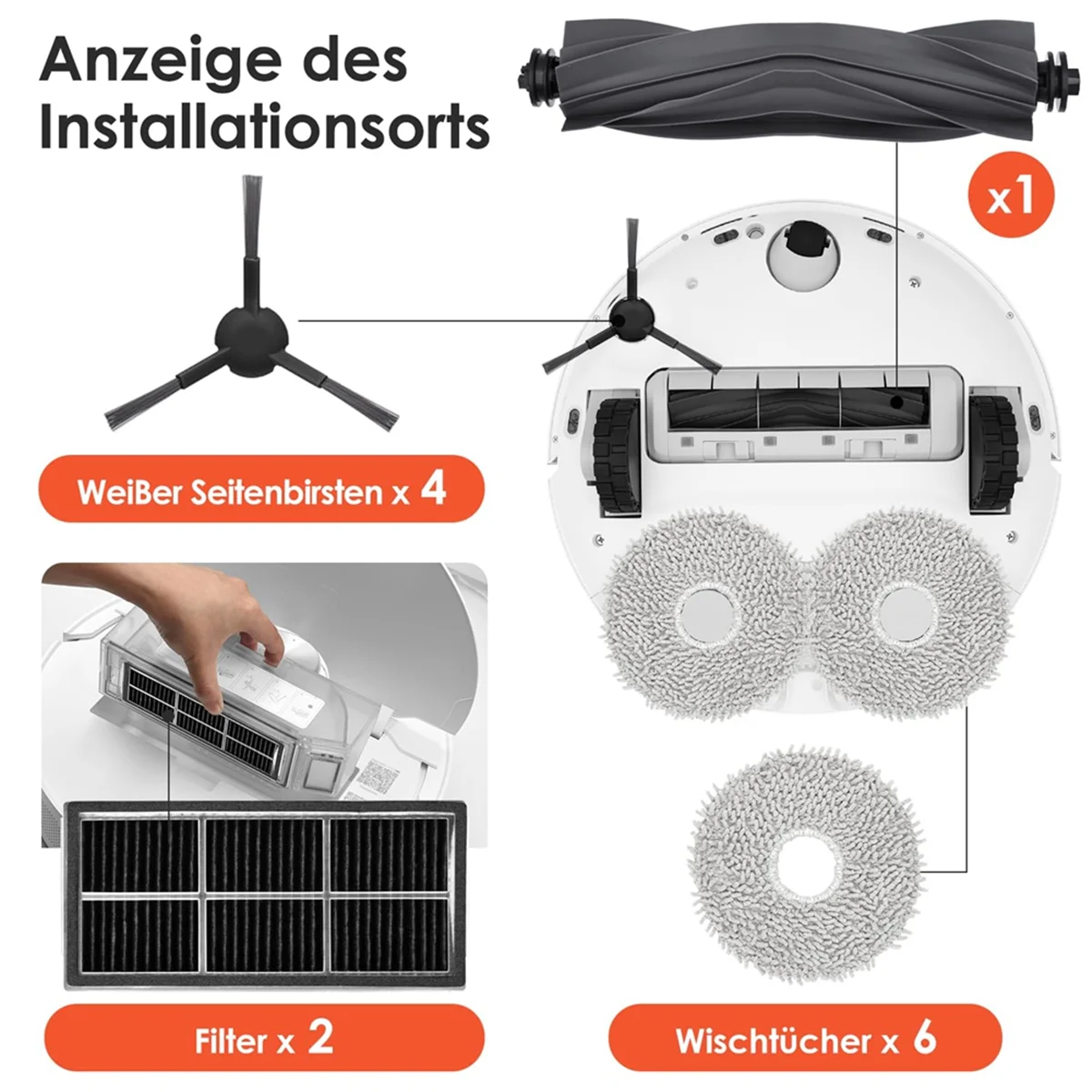 Аксессуары для Dreame L10s Pro сменная основная боковая щетка HEPA фильтр Швабра коврик пылесборник запасные части