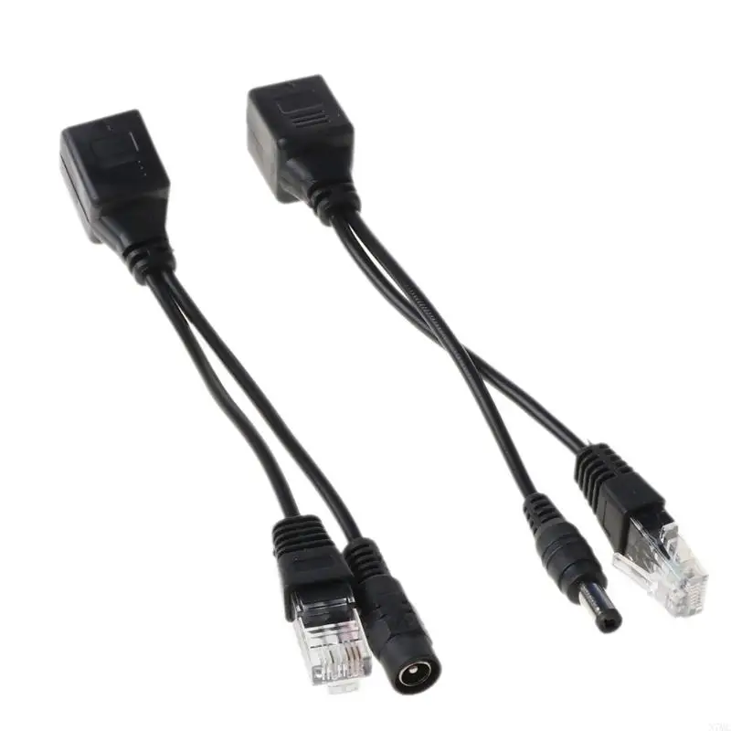N7MC RJ45 Inyector Poe Splitter Adaptador cable cable Potencia pasiva sobre Ethernet 12-48V