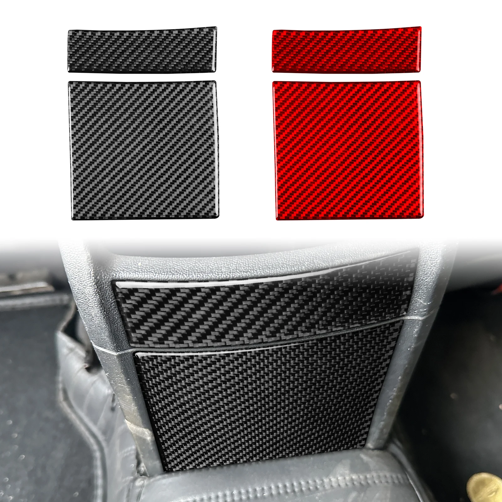 For SEAT Leon MK2 1P Cupra FR 2005—2012 Rear Seat Anti-kick Panel Interior Panel / 3K Carbon Fiber+ Resin / 3mm Anti-Scratch view 6