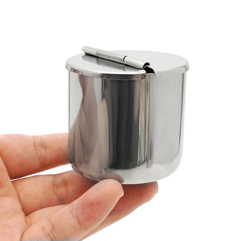 Dental Disinfection Cotton Tank Stainless Steel Medical Cotton Ball Container Semi-open Gauze Dentist Tool Care Nurse Box