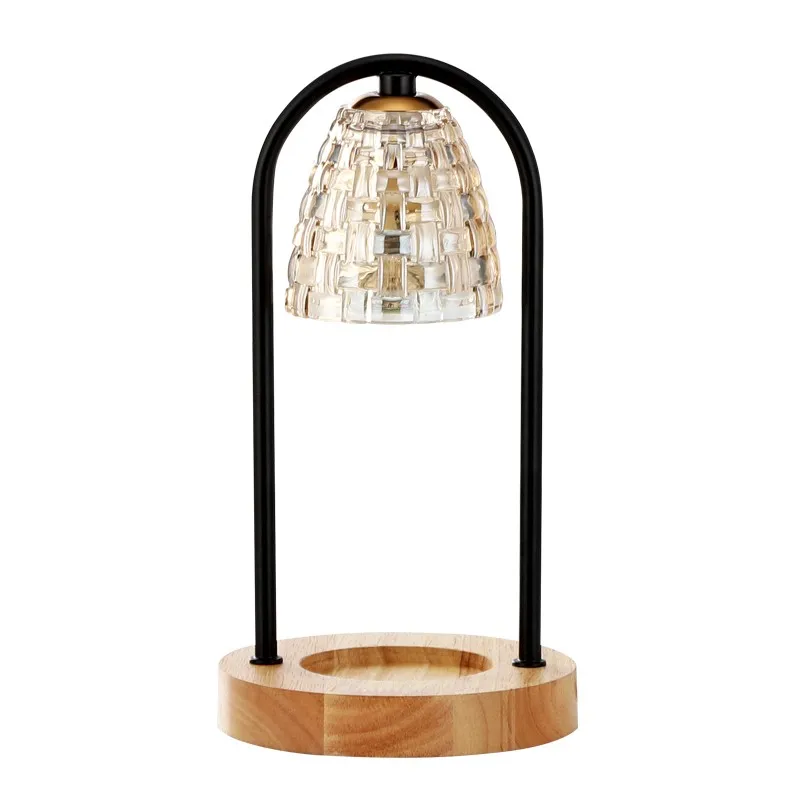 Wooden Luxury Aromatherapy Night Light Candle Crystal Table Lamp