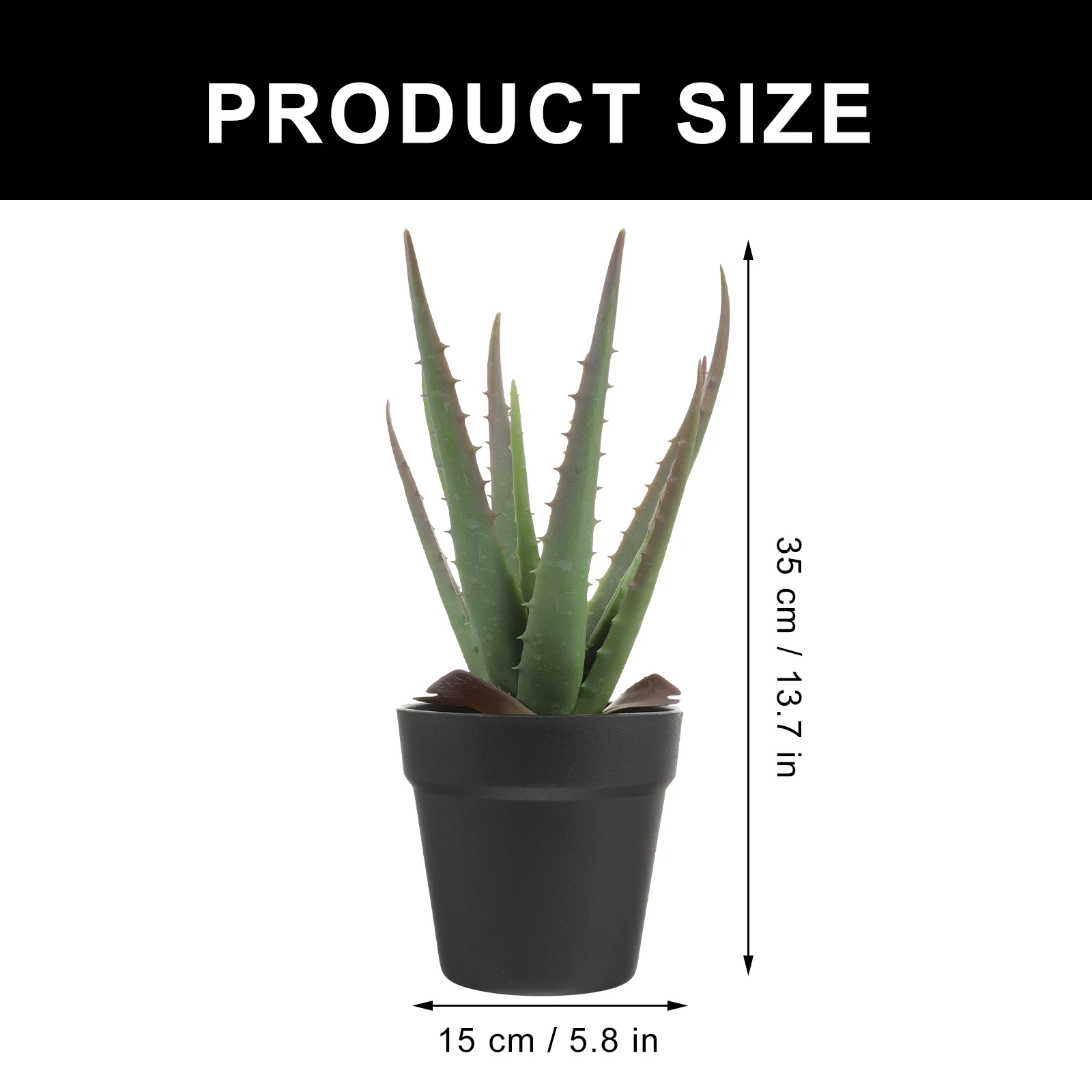 

Simulated Aloe Vera Bonsai Potted Decor Succulent Small Fake Figurine Simulation Plants
