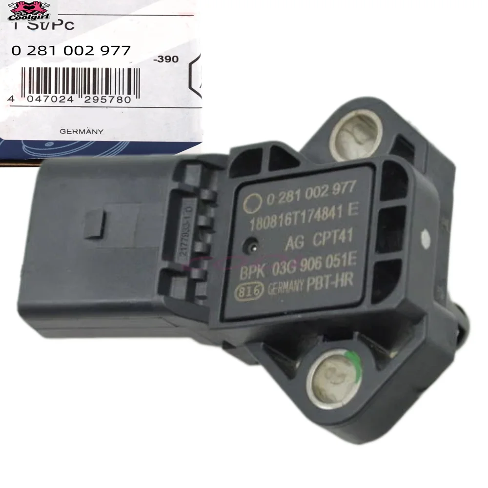 For Aud-i A3 A6 Q7 V-W Beetle Golf Jetta Passat Turbocharger Boost Pressure Sensor New OEM Bosc-h 0281002977