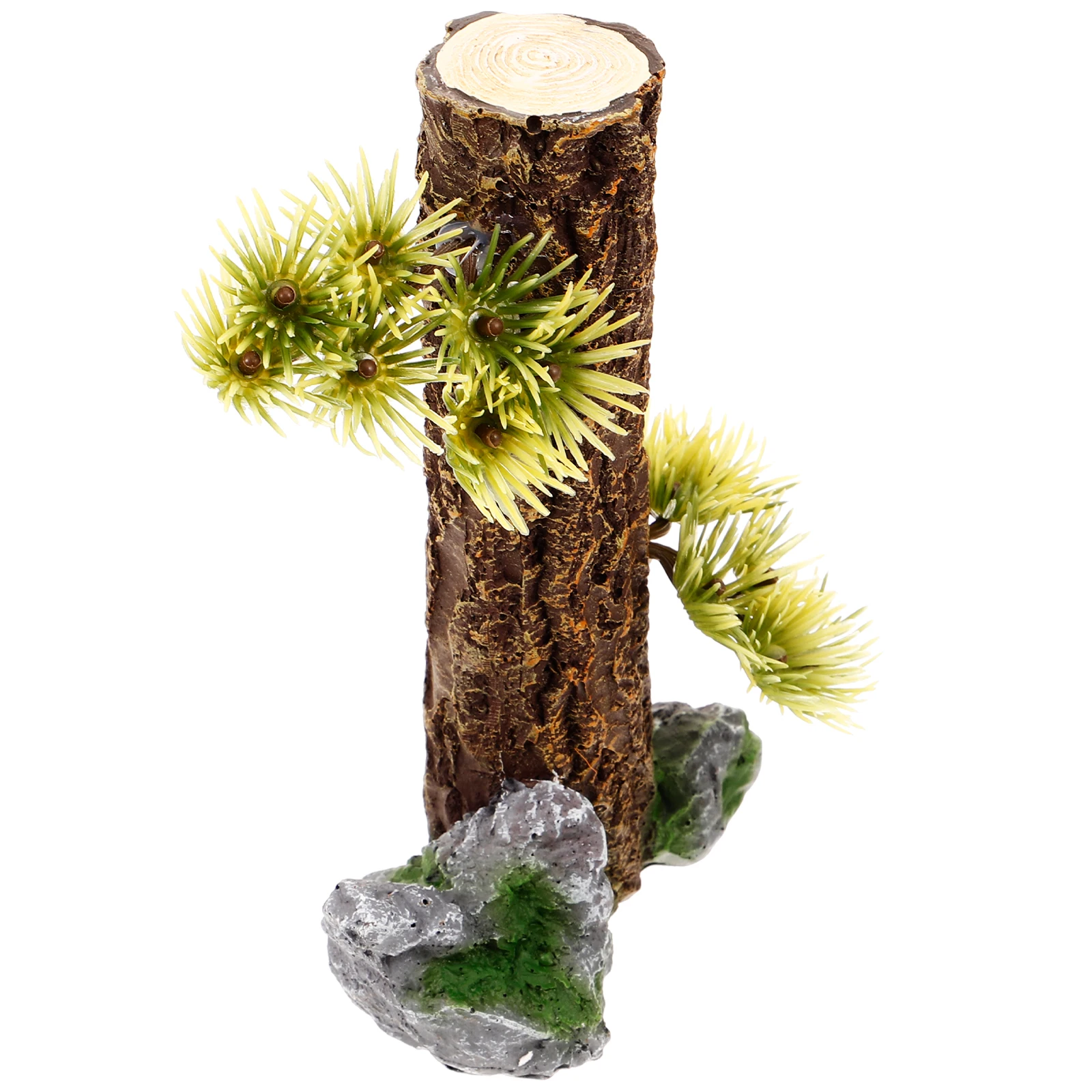 

Simulated Tree Trunk Sinking Tank Aquarium Small Fake Fish Faux Stump Diy For Underwater Decoration Simulation