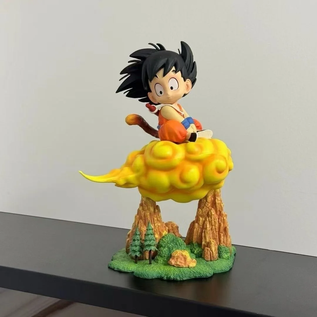 

Dragon Ball Q Version Childhood Goku with Nimbus Cloud Фигурка Chibi Kid Goku On Kinto Un Cloud Аниме Фигурка Игрушки Gk Модель